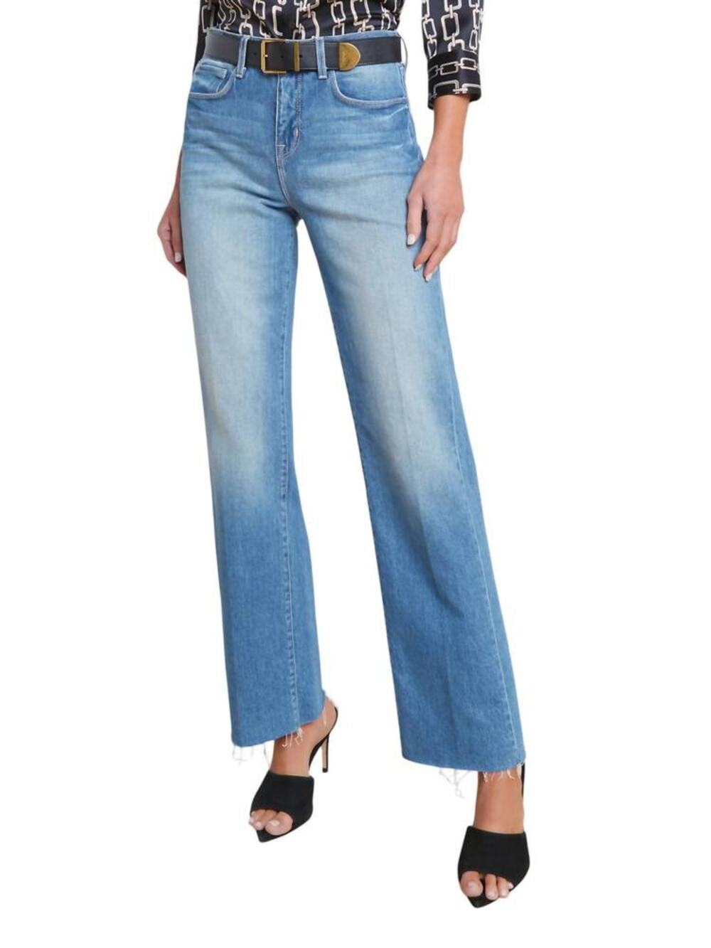 L'Agence Tiana High Rise Wide Leg Jean Cowan 28 NWT Quiet Luxury Minimalist Chic